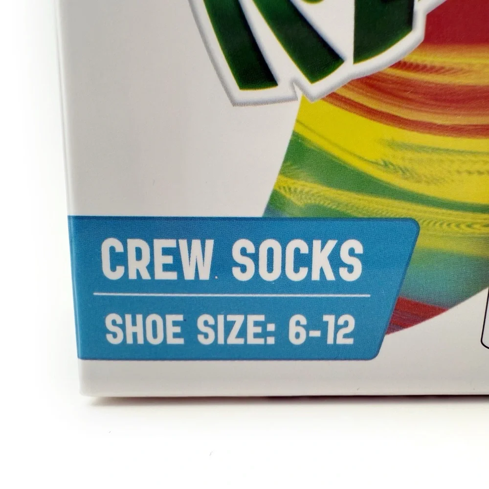Fruit Roll-Ups Crew Socks Mens Womens 90s Y2K Fun Gift 2 Pairs Blue Yellow Red